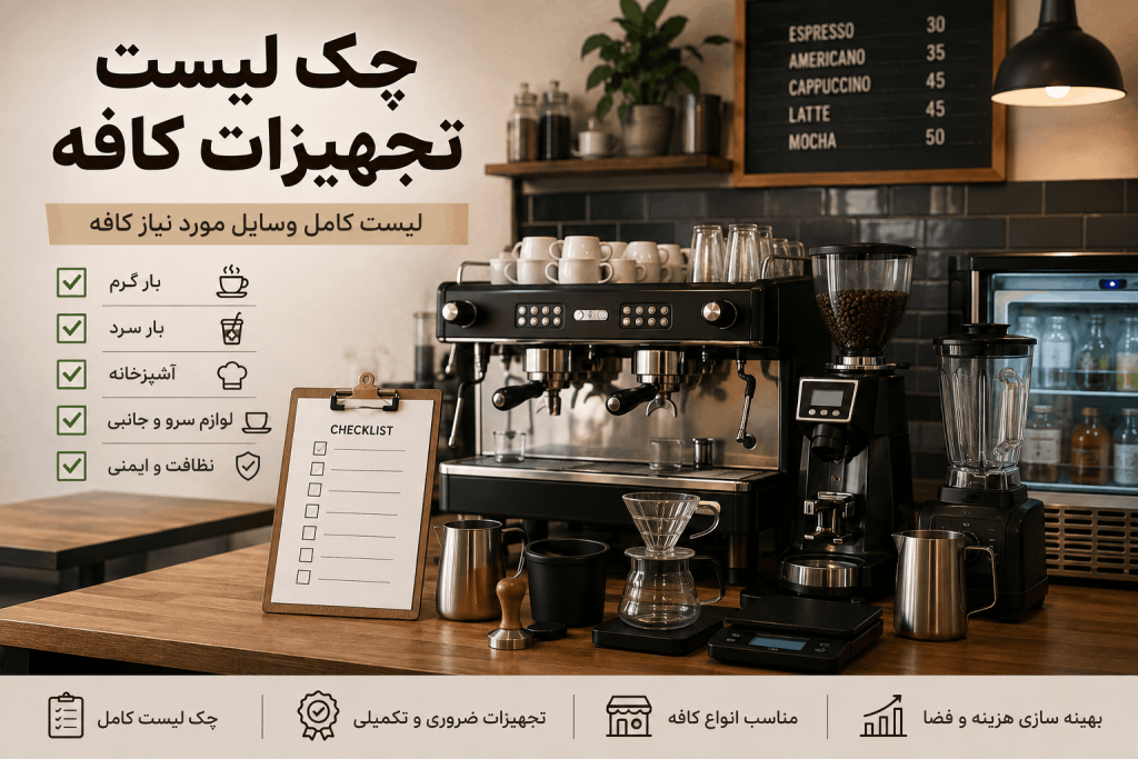 چک لیست تجهیزات کافه